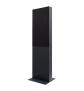 Digitale Smart Line Infostele doppelseitig mit Samsung-Bildschirm Schwarz - Perspektivansicht ohne Werbung 