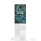Digitale Smart Line Infostele doppelseitig mit Samsung-Bildschirm Weiß 43 Zoll - GIF 360 Grad mit Werbung 