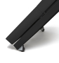Digitaler Kundenstopper Smart Line mit 43 Zoll Samsung-Bildschirm Schwarz - Integrierte Rollen 