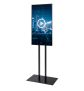 Digitales Schaufenster-Display mit Samsung-Bildschirm - Vertikale Vorderseite mit Anzeige 