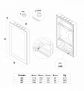 Digitales Wand-Panel mit Samsung Bildschirm - Technische Zeichnung