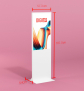 DIGIUP Stele - Abmessungen Weiß