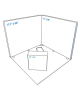 PIXLIP GO Eck Messestand 3 x 3m - Skizze