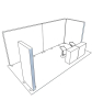 PIXLIP GO Eck Messestand 6 x 3m - Skizze