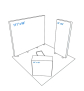 PIXLIP GO Kopf Messestand 3 x 3m - Skizze
