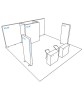 PIXLIP GO Kopf Messestand 6 x 4,5m - Skizze