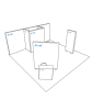 PIXLIP GO Kopf Messestand 6 x 6,5m - Skizze