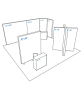 PIXLIP GO Kopf Messestand 6 x 7,5m - Skizze