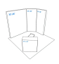 PIXLIP GO Reihen Messestand 3 x 2,5m - Skizze