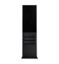 Smart Line Digitale Infostele Regal 6 x A4 mit 43 Zoll Samsung Bildschirm - Frontalansicht schwarz