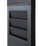 Smart Line Digitale Infostele Regal 6 x A4 mit 43 Zoll Samsung Bildschirm - Gehäusemerkmale Prospektablage schwarz