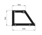 SNACK-Line Bain-Marie Theke 4x GN1/1, Granit rosa-grau, 153x82x85,5 Glasaufbau Klarglas schwarzer Rand, ohne Zwischenablage, H=396mm