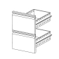 2er Schubladenblock 1/2+1/2 für Kühltisch 700 Serie - THP