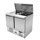 Saladette 2 Türen, gerader Glasaufsatz, 90 x 70