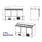 Saladette 3 Türen, Inhalt 260 L, 137 x 70