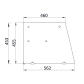 Saladette 3 Türen,137 x 70 gerader Glasaufbau, Klarglas
