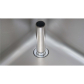 Spültisch aus Edelstahl, ein Becken links, 120 x 60