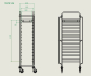 Tablettwagen, 15x GN1/1