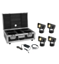 EUROLITE Set 4x AKKU Dot 1 RGB/WW QuickDMX sw + Ladegarät + Case