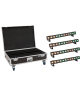 EUROLITE Set 4x LED IP T-PIX 12 HCL Leiste + Case mit Rollen EUROLITE Set 4x LED IP T-PIX 12 HCL Leiste + Case mit Rollen