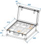 ROADINGER Universal-Koffer-Case, Trennwände schwarz