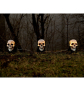 EUROPALMS Halloween Totenköpfe mit Erdspieß, 3er-Set, 29cm