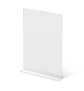 Acrylaufsteller in T-Form - Hochformat