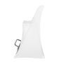 Husse weiß für Klappstuhl hoch - Profilansicht Husse weiß für Klappstuhl hoch - Profilansicht