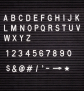 Letterboard Hellbraun - Buchstaben Übersicht