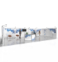 Messestand Roll-Up Modular U7 Form - Draufsicht Messestand Roll-Up Modular U7 Form - Draufsicht