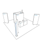 PIXLIP GO Insel Messestand 6 x 6m - Skizze
