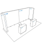 PIXLIP GO Kopf Messestand 6 x 3,5m - Skizze
