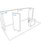  PIXLIP GO Reihen Messestand 6 x 2,5m - Skizze