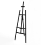 Staffelei aus Holz Schwarz - Seitlich