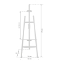 Staffelei aus Holz Weiß - Maße