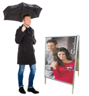 Kundenstopper Wetterfest - live