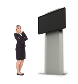 Media LCD Säule - mit Bildschrim