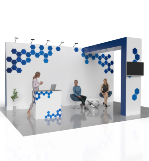 Messestand Faltdisplay Pop-Up MODULAR - Verbinder Brücke