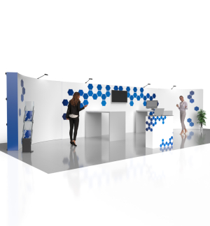 Messestand Faltdisplay Pop-Up MODULAR 114 - Draufsicht