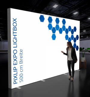PIXLIP EXPO Lightbox - Breite 500 cm Gesamtansicht