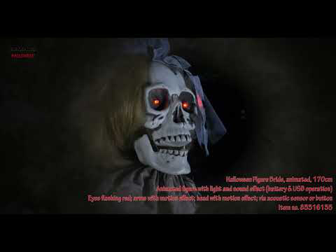 EUROPALMS Halloween Figur Braut, animiert, 170cm