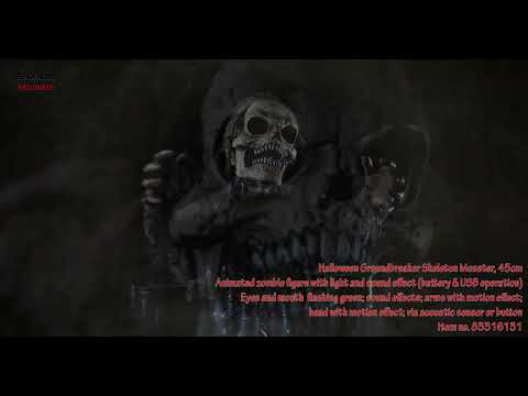 EUROPALMS Halloween Groundbreaker Skelett Monster, 45cm