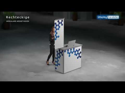 Rechteckige Messetheke