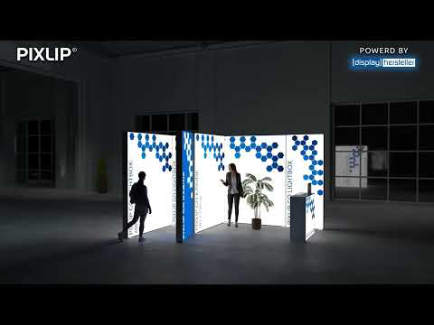 PIXLIP GO Kopf Messestand 3 x 3m