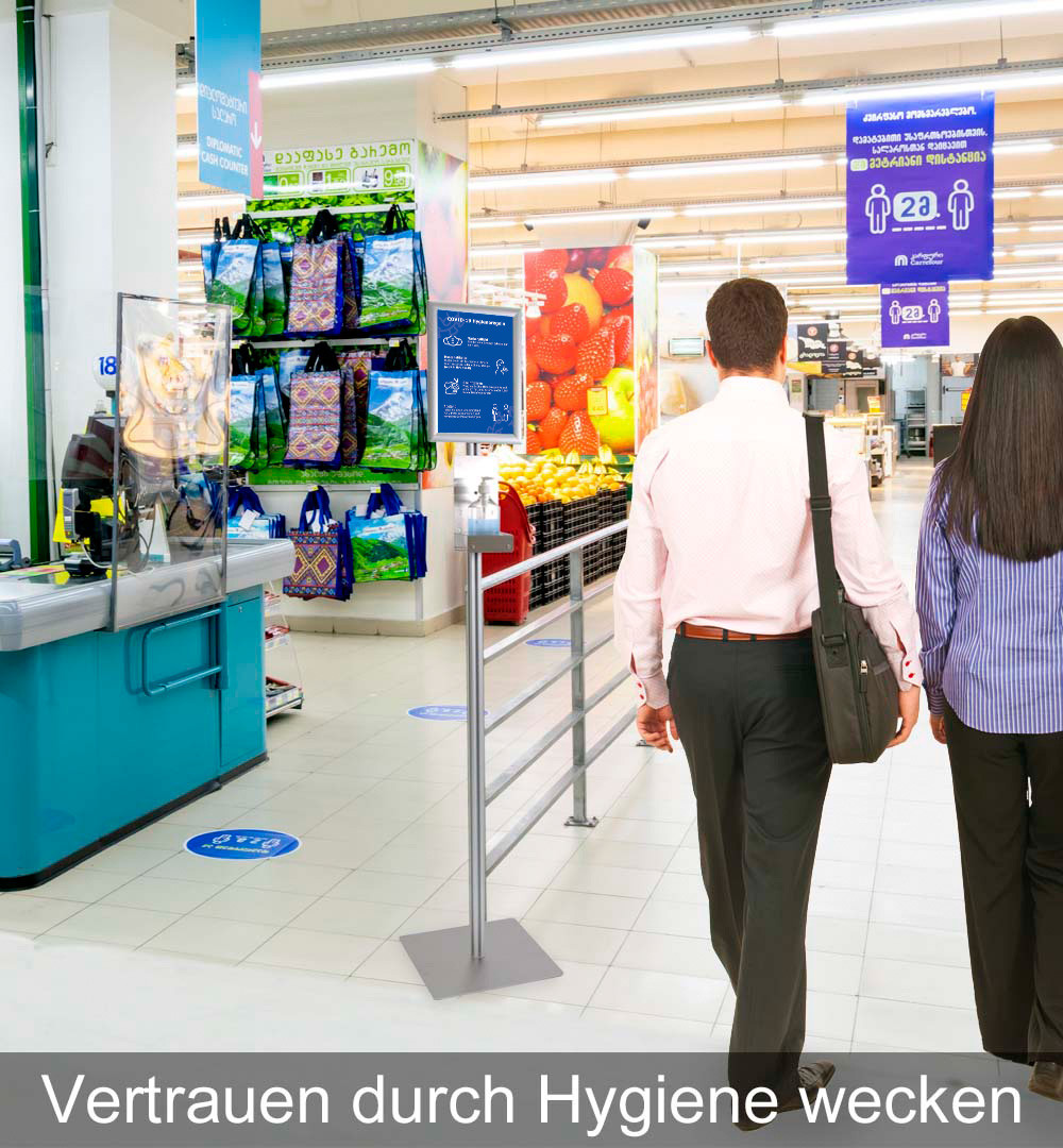 Desinfektionsständer Klassik Vetrauen Supermarkt