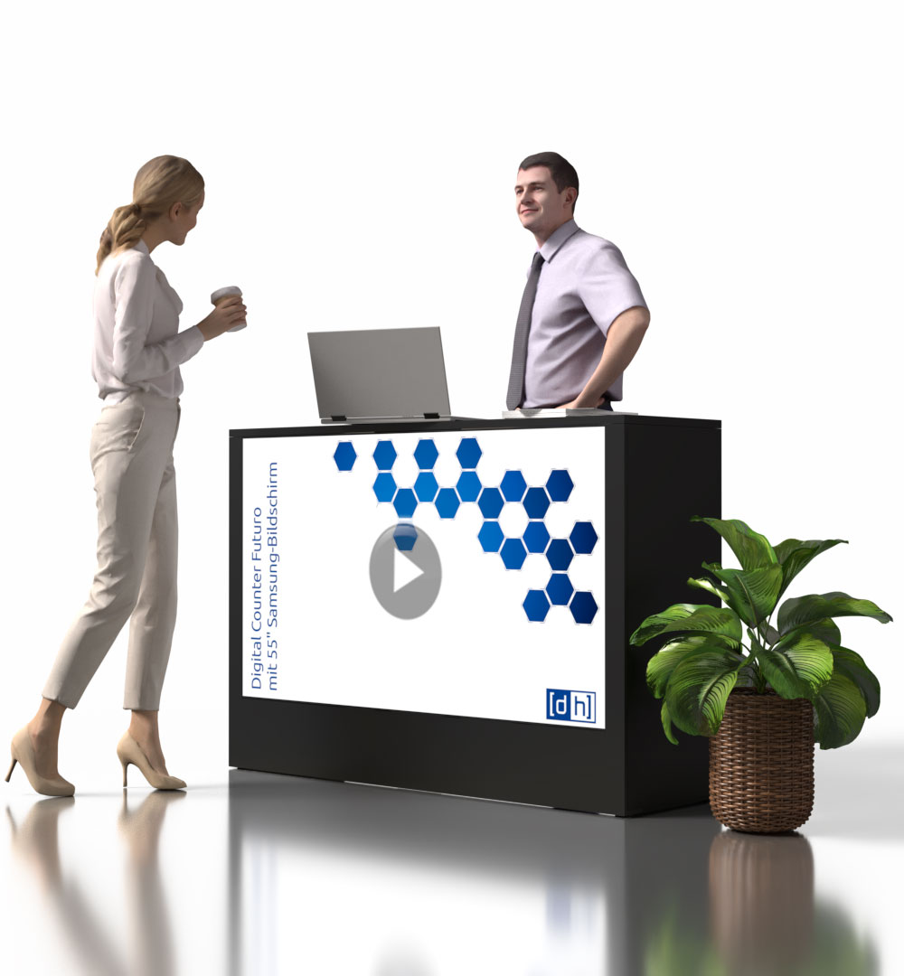 Digital Counter Futuro mit 55 Zoll Bildschirm Digital Counter Futuro mit 55 Zoll Bildschirm