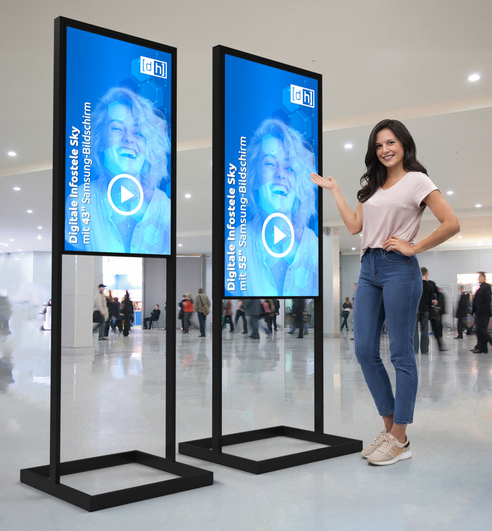 Digitale Infostele Sky mit Samsung-Bildschirm - Live 01