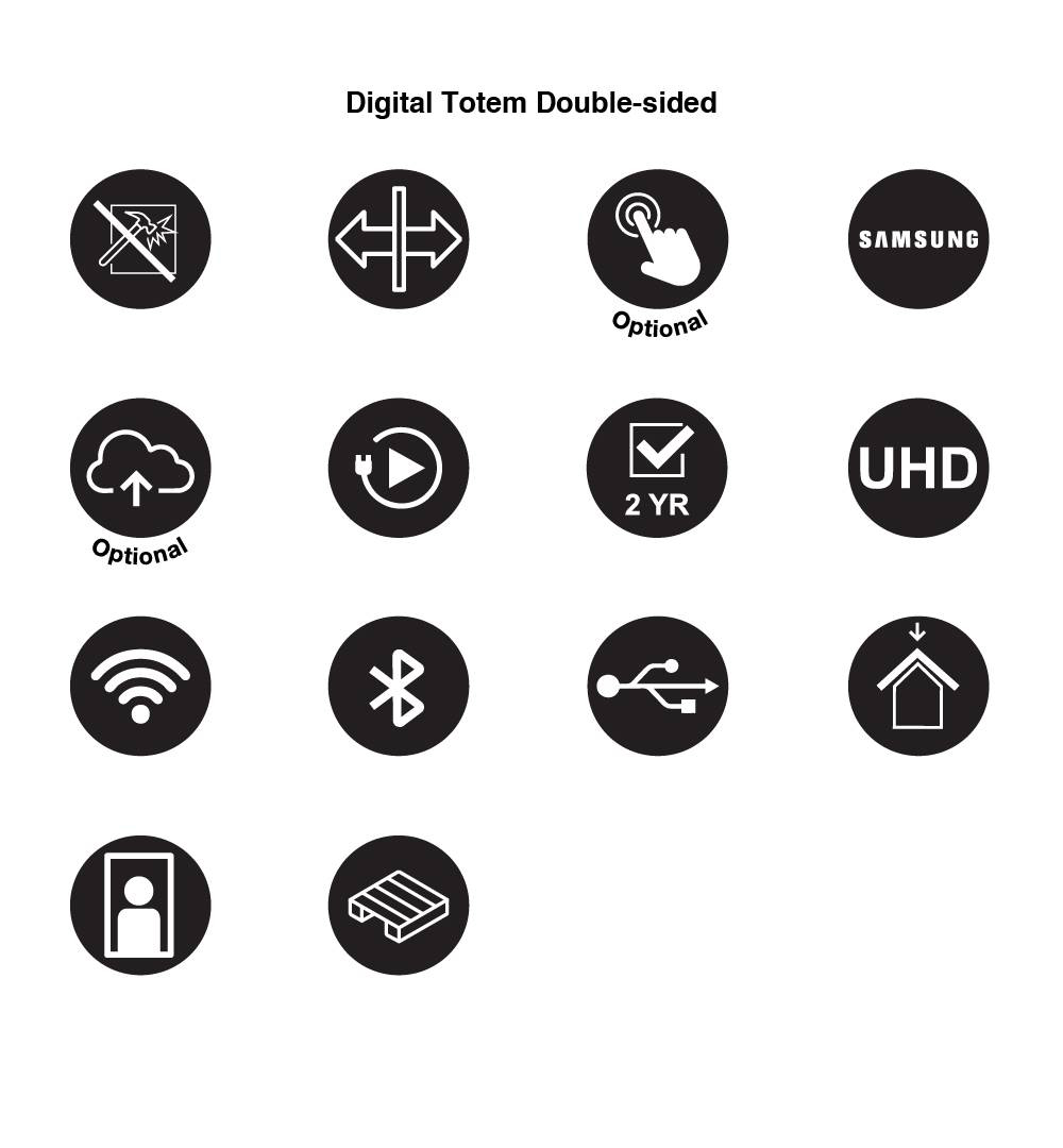 Digitale Infostele doppelseitig mit 55“ Samsung-Bildschirm