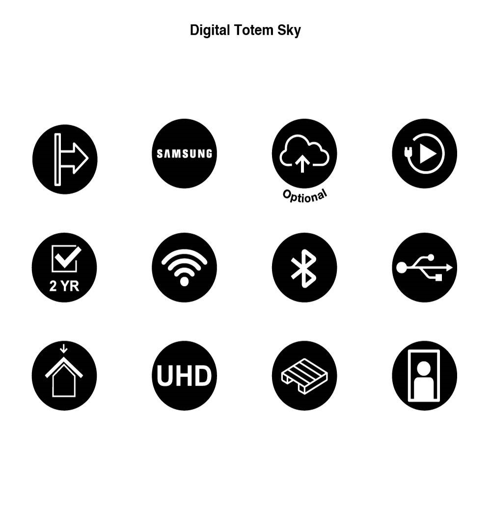 Digitale Infostele Sky mit Samsung-Bildschirm - Weitere Informationen 