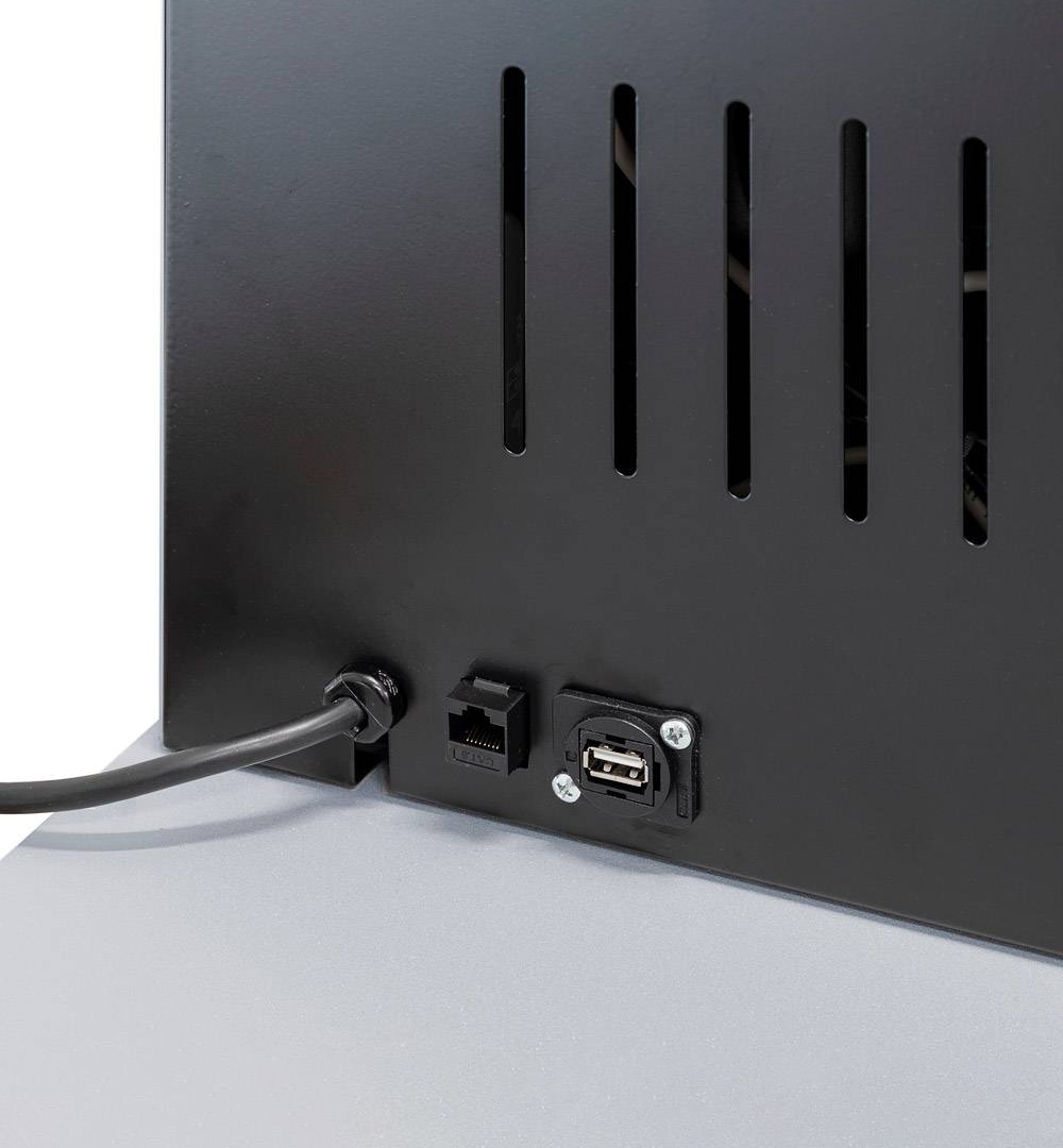 Digitale Infostele Slim mit Samsung-Bildschirm - Elektronische Verbindungen zur Inhaltsverwaltung